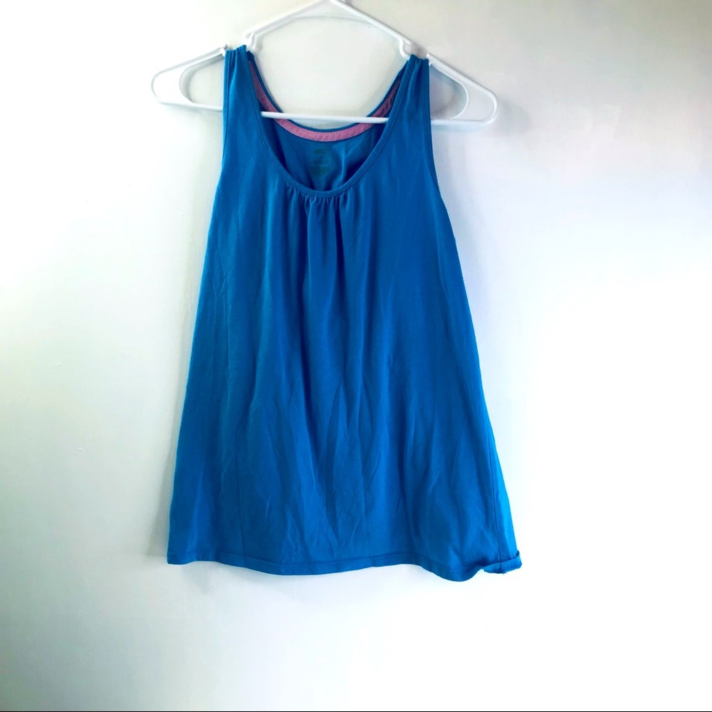 MDDT Blue with Pink Strip Tank Top S